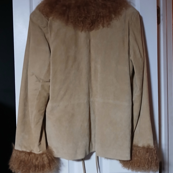 Vintage Express Tan Shearling Boho Coat - NWOT - Picture 9 of 9